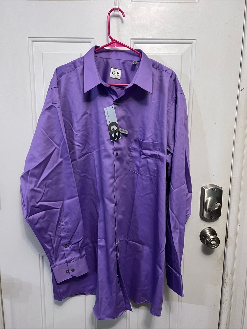 Geoffrey Beene Men’s 18.5 37/38 Tall NWT Purple Wrinkle Free Dress Shirt